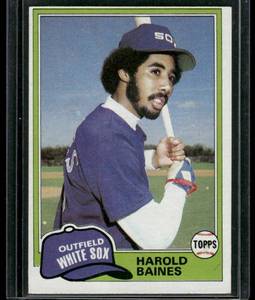 lot 293 image: Harold Baines RC 1981 Topps #347  Chicago White Sox Baseball Card