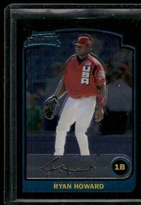 lot 302 image: Ryan Howard RC 2003 Bowman Chrome 1st Year #BDP138  Philadelphia Phillies Baseball Card