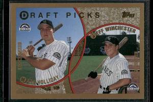 lot 303 image: Matt HollidayJeff Winchester RC 1999 Topps #442  Colorado Rockies Baseball Card