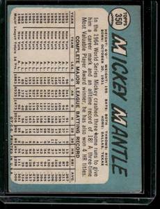 Mickey Mantle  1965 Topps #350  New York Yankees Baseball Card