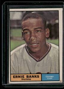 lot 103 image: Ernie Banks  1961 Topps #350  Chicago Cubs Baseball Card