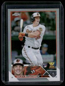 lot 113 image: Adley Rutschman RC 2023 Topps Chrome #1  Baltimore Orioles Baseball Card
