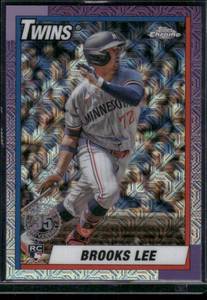 lot 272 image: Brooks Lee RC 2025 Topps Chrome Mojo #41  Minnesota Twins Baseball Card