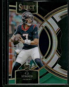lot 91 image: C.J. Stroud Die Cut Prizm RC 2024 Panini Select #42  Houston Texans Football Card