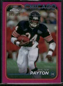 lot 94 image: Walter Payton 399  2024 Topps Chrome Magenta Refractor #23 083399 Chicago Bears Football Card