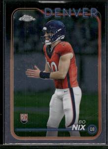 lot 98 image: Bo Nix RC 2024 Topps Chrome #206  Denver Broncos Football Card