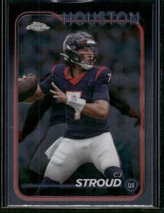 lot 101 image: CJ Stroud  2024 Topps Chrome #83  Houston Texans Football Card