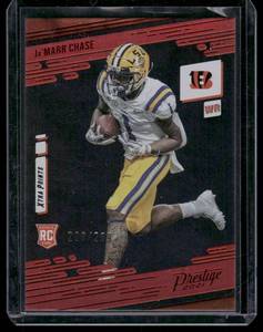 lot 157 image: JaMarr Chase 299 RC 2021 Prestige #212 220299 Cincinnati Bengals Football Card