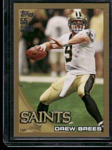 lot 158 image: Drew Brees 2010  2010 Topps #100 12502010 New Orleans Saints Football Card