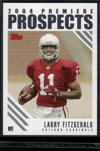 lot 159 image: Larry Fitzgerald RC 2004 Topps Premiere Prospects #PP11  Arizona Cardinals Football Card