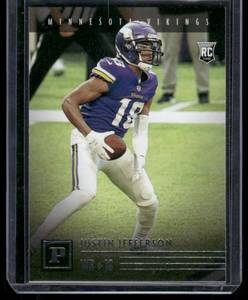 lot 160 image: Justin Jefferson RC 2020 Panini Chronicles #PA-23  Minnesota Vikings Football Card