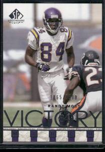 lot 161 image: Randy Moss 2500  2002 SP Legendary Cuts #95 18652500 Minnesota Vikings Football Card