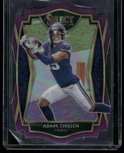 lot 167 image: Adam Thielen Die Cut  2020 Panini Select Premier Level #113  Minnesota Vikings Football Card