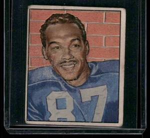 lot 169 image: Bob Mann  1950 Bowman #122  New York Yanks Football Card