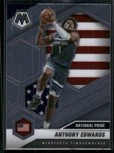 lot 30A image: Anthony Edwards RC 2021 Mosaid National Pride #252  Minnesota Timberwolves Basketball Card