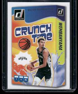 lot 33A image: Victor Wembanyama  2024 Donruss Crunch Time #2  San Antonio Spurs Basketball Card