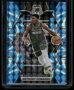 lot 143 image: Anthony Edwards  2022 Panini Blue Mosaic #26  Minnesota Timberwolves Basketball Card