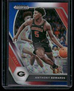 lot 145 image: Anthony Edwards  2021 Panini Prizm Draft Picks #65  Georgia Bulldogs Basketball Card