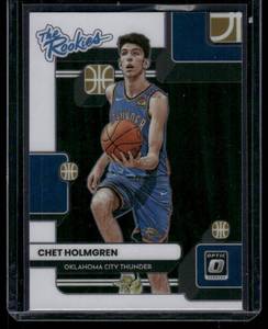 lot 148 image: Chet Holmgren RC 2022 Donruss Optic The Rookies #2  Oklahoma City Thunder Basketball Card