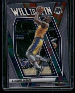 lot 150 image: LeBron James  2021 Mosaic WIll to Win #10  Los Angeles Lakers Basketball Card