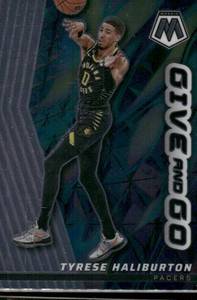 lot 277 image: Tyrese Haliburton  2023 Panini Mosaic Give and Go #13  Indiana Pacers Basketball Card