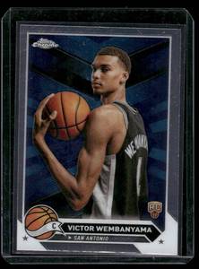 lot 54 image: Victor Wembanyama RC 2023 Topps Chrome #1  San Antonio Spurs Basketball Card