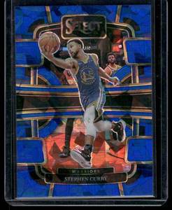 lot 204 image: Stephen Curry  2023 Panini Select Blue Prizm #56  Golden State Warriors Basketball Card