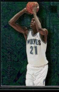 lot 206 image: Kevin Garnett RC 1995 Fleer Metal Universe #4  Minnesota Timberwolves Basketball Card