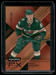 lot 220 image: Kirill Kaprizov SP  2021 Upper Deck Synergy FX Orange #FX-KK 199449 Minnesota Wild Hockey Card