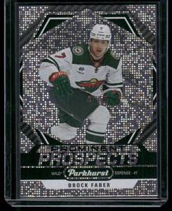 lot 223 image: Brock Faber Pulsar Insert RC 2023 Parkhurst Prominent Prospects #PP-BF  Minnesota Wild Hockey Card