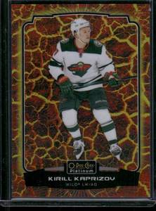 lot 224 image: Kirill Kaprizov 499 Refractor  2022 O-Pee-Chee Platinum Hot Magma #3 409499 Minnesota Wild Hockey Card
