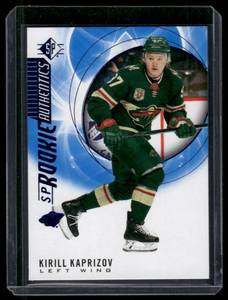 lot 227 image: Kirill Kaprizov RC 2020 Upper Deck Blue Sp #129  Minnesota Wild Hockey Card