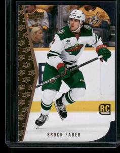lot 231 image: Brock Faber RC 2023 Upper Deck #RDT012  Minnesota Wild Hockey Card