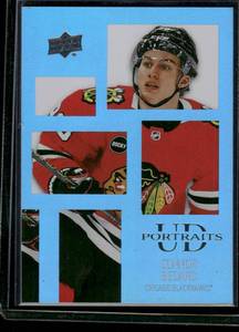 lot 232 image: Connor Bedard  2024 Upper Deck UD Portraits #P-15  Chicago Blackhawks Hockey Card