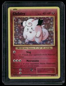 lot 315 image: Clefairy Rare Holo    #63   Pokemon Card