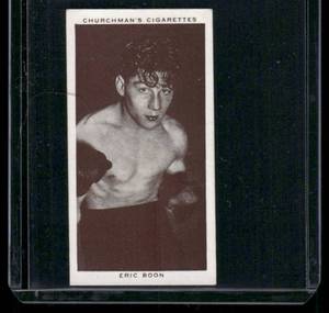 lot 82A image: 1938 Boxing Personalities Eric Boon #5 Churchmans Cigarettes Vintage Card