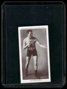 lot 84A image: 1938 Boxing Personalities Jim Driscoll #14 Churchmans Cigarettes Vintage Card