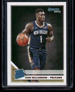 lot 85A image: Zion Williamson RC 2019-20 Donruss Rated Rookie #201 Basketball Card