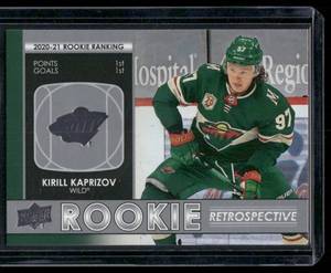 lot 87A image: Kirill Kaprizov 2021 Upper Deck Rookie Retrospective #RR-1 Minnesota Wild Hockey Card