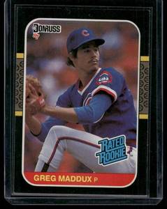 lot 93A image: Greg Maddux RC 1987 Donruss #36 Rated Rookie Baseball Card