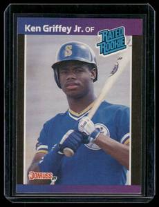 lot 96A image: Ken Griffey Jr. RC 1989 Donruss Rated Rookie #33 Baseball Card