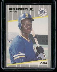 lot 97A image: Ken Griffey Jr. RC 1989 Fleer #548 Rookie Baseball Card