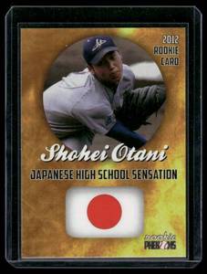 lot 98A image: Shohei Ohtani RC 2012 Rookie Phenoms Japanese High School Sensation Baseball Card