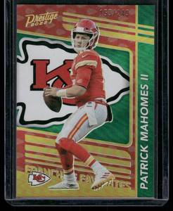 lot 100A image: Patrick mahomes 249 2022 Prestige #FF-1 Franchise Favorites Xtra Points, numbered 155249 Football Card