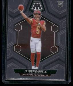 lot 101A image: Jayden Daniesl RC 2024 Mosaic #302 Rookie Football Card