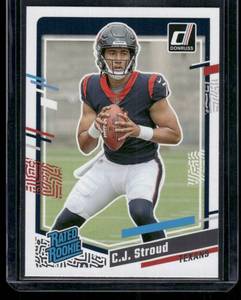 lot 107A image: CJ Stroug RC 2023 Donruss Rated Rookie #339 Football Card