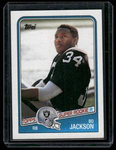 lot 110A image: Bo Jackson RC 1988 Topps #327 Rookie Football Card