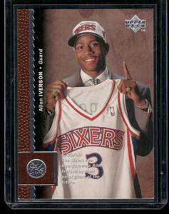 lot 113A image: Allen Iverson RC 1996 Upper Deck #91 Rookie Basketball Card