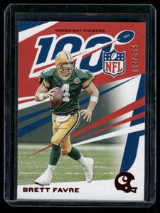 lot 118A image: Brett Favre 199 2019 Chronicles #35, numbered 044199, Football Card