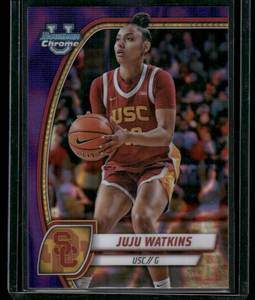 lot 147A image: Juju Watkins RC 2025 Bowman Chrome University #37 Rookie WNBA Basketball Card
